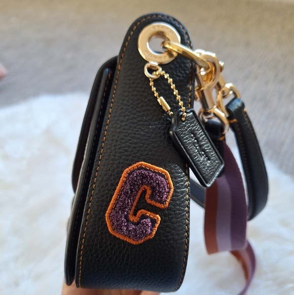 NWT Coach Kleo Disco Signature Crossbody Embellished Patchs Saddle Shoulder Bag - Picture 10 of 15